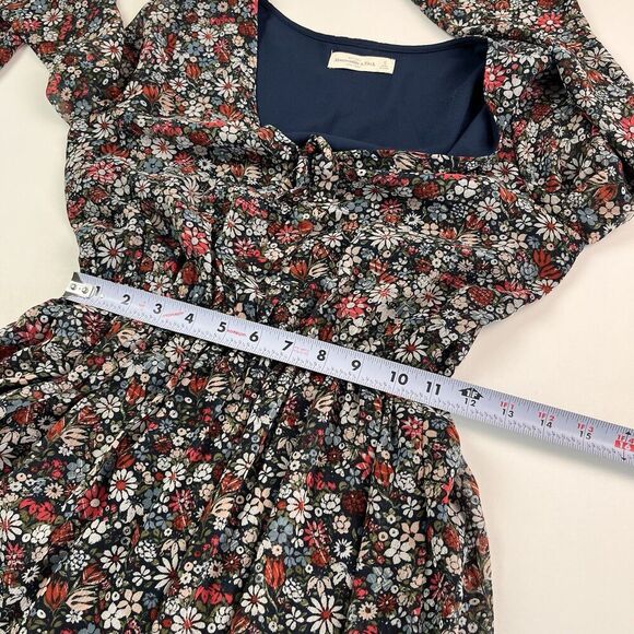 Abercrombie & Fitch Y2K Mini Dress S Ditzy Floral Cottagecore Cowgirl Festival - Picture 12 of 13
